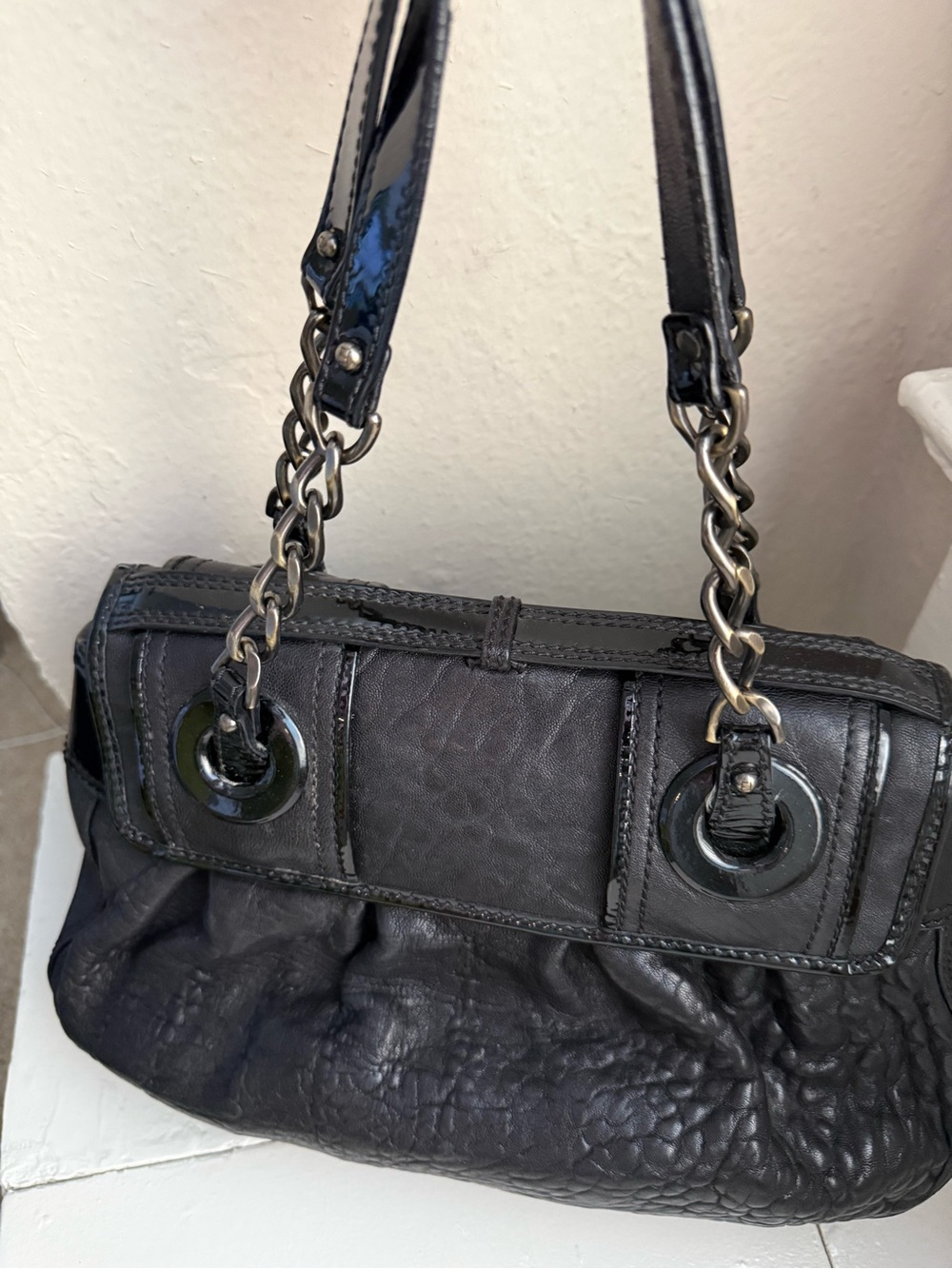 Fendi Black Leather Gun Metal Harware - Picture 12 of 16